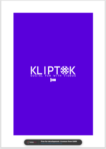 Simple KlipTok Rendering - only seeing splashscreen